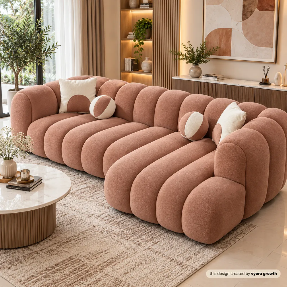 Blush Cloud Sofa Living Room