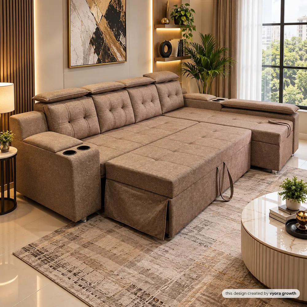 Cozy Taupe Sectional Living Room