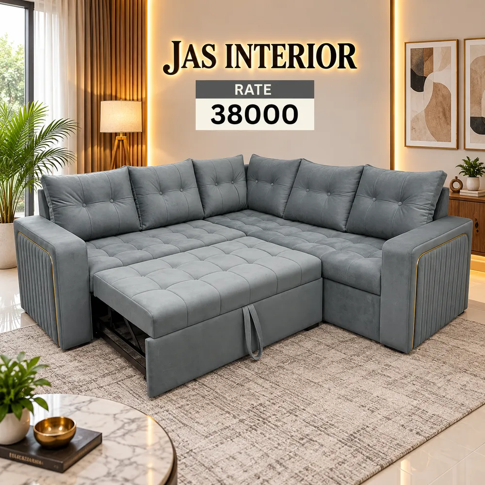 JAS Interior Grey Sofa-Bed Showcase