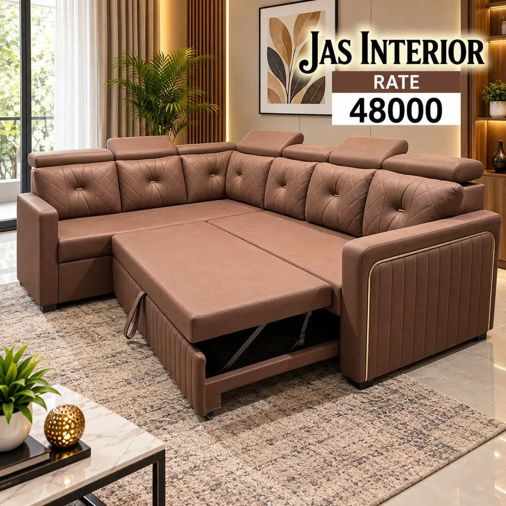 Luxury Brown Sectional Sofa Bed