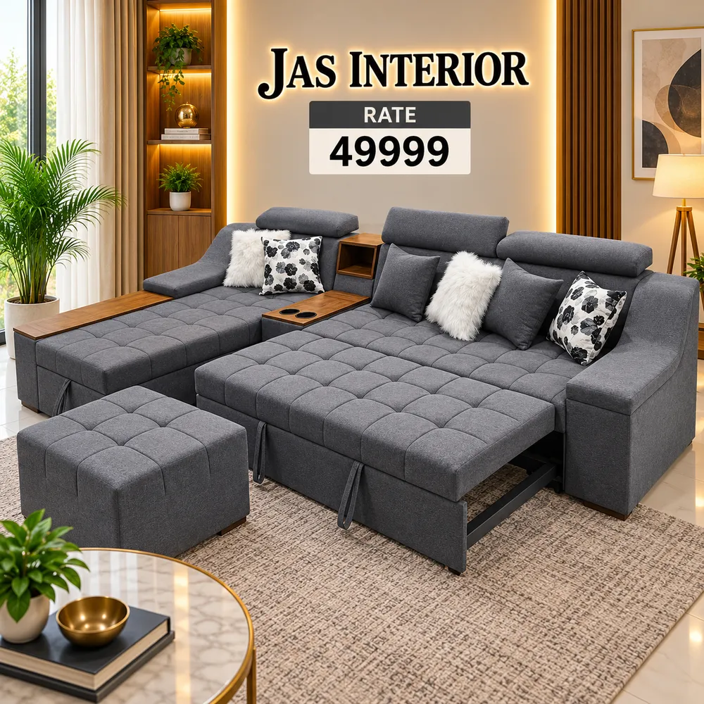 Modern Gray Sectional Sofa Showroom