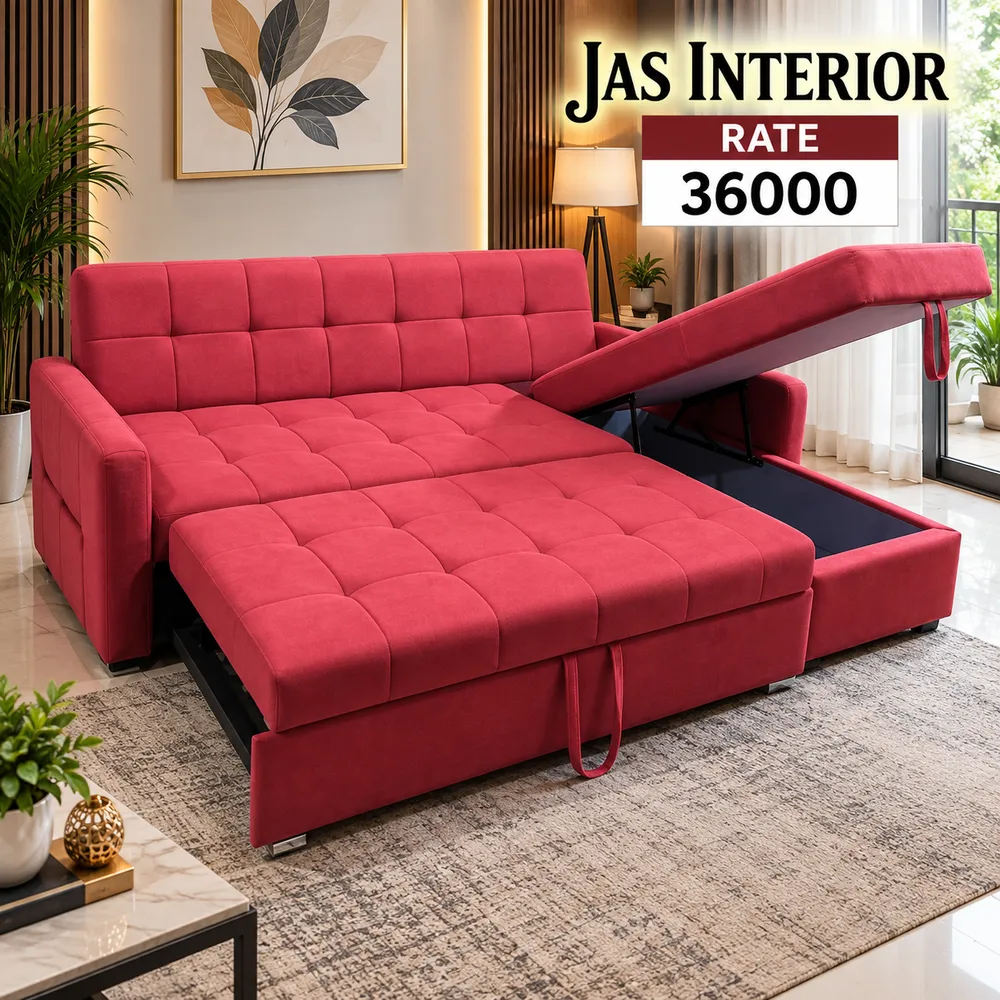 Modern Magenta Sofa Bed Advertisement
