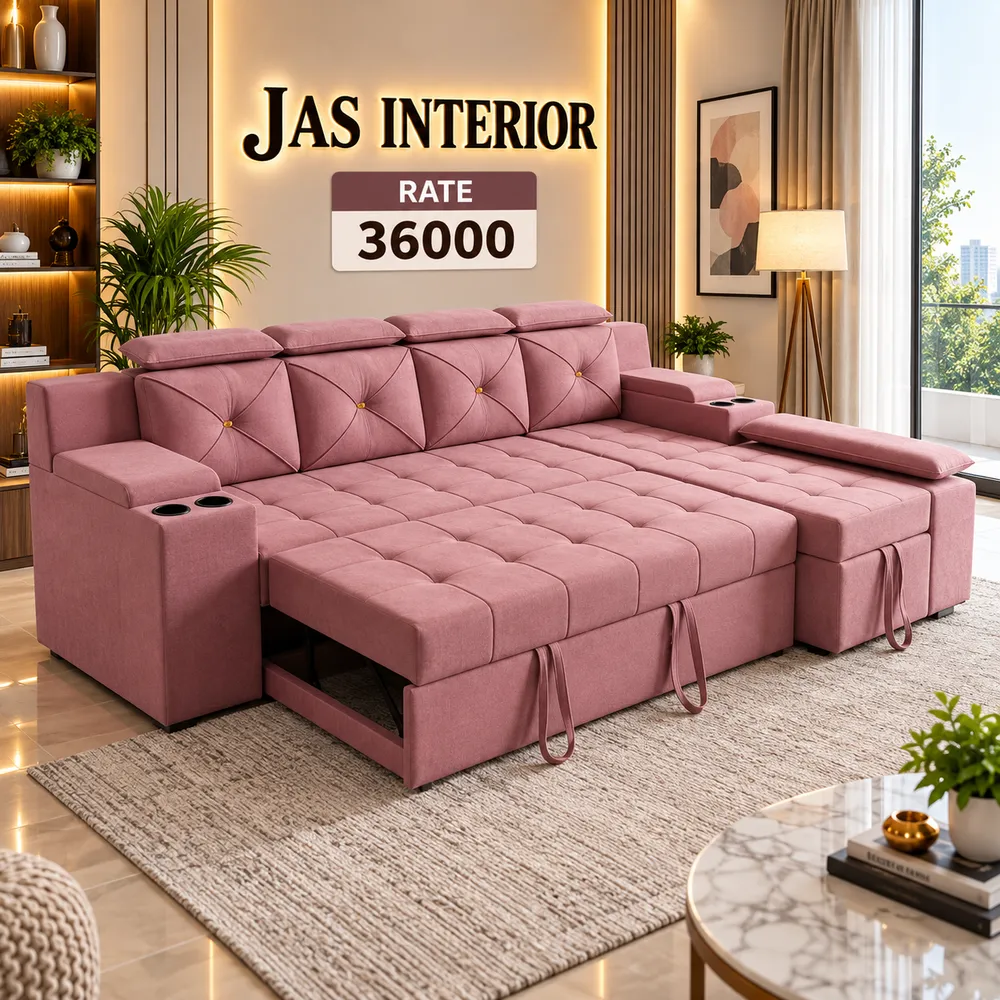 Modern Rose Sofa Bed Showroom