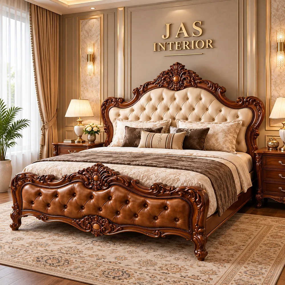 Luxurious Baroque Bedroom with Gold Accents