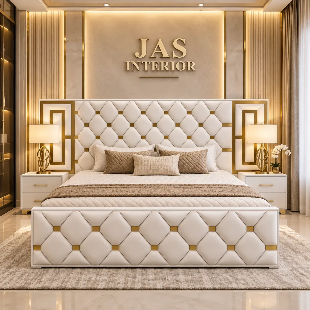 Luxurious Gold-Accented Bedroom