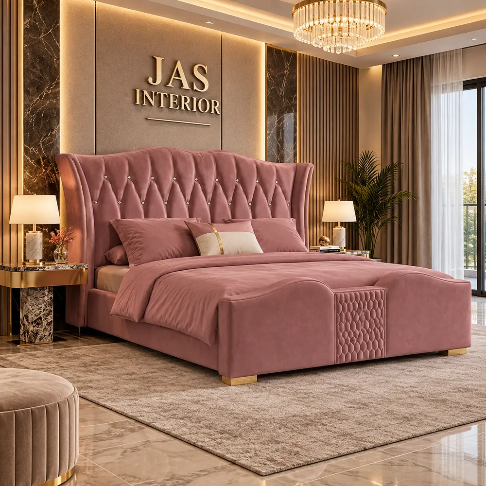 Luxurious Rose-Gold Bedroom Retreat