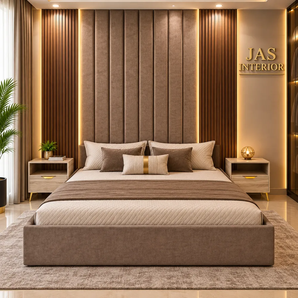 Luxurious Taupe Bedroom Showroom