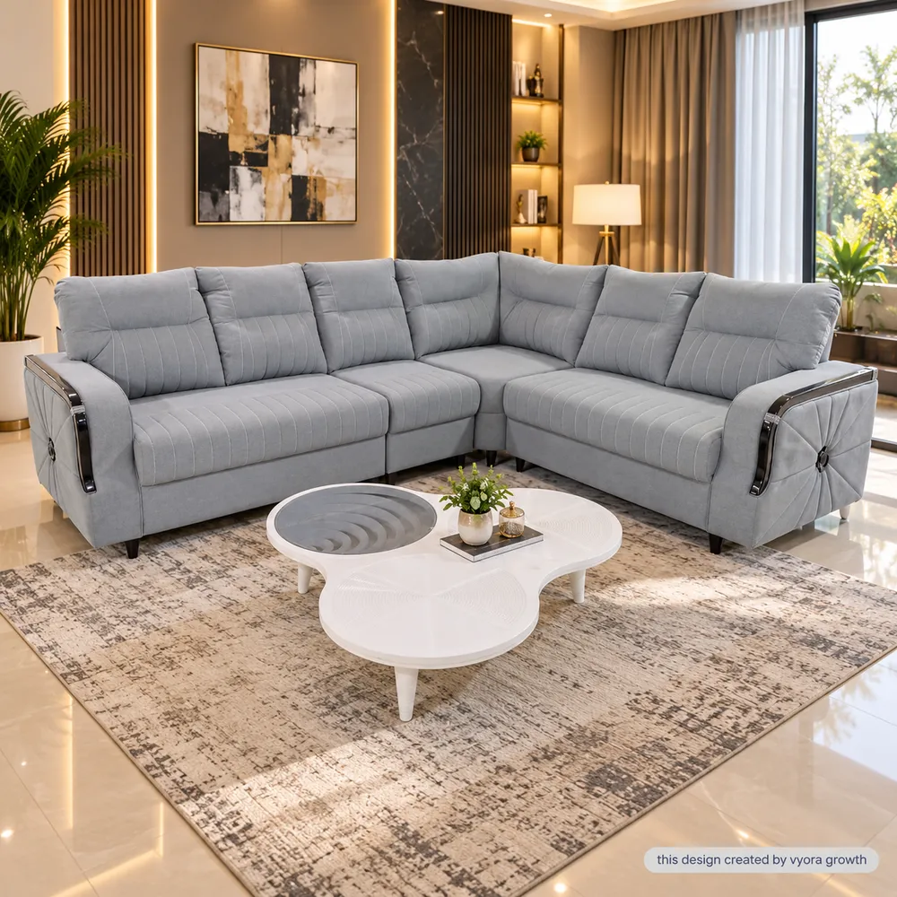 Modern Living Room with Clover Table