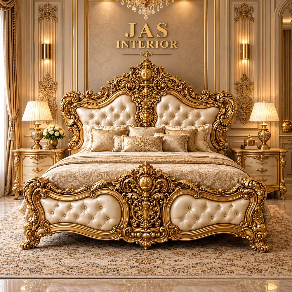 Opulent Gold Baroque Bedroom