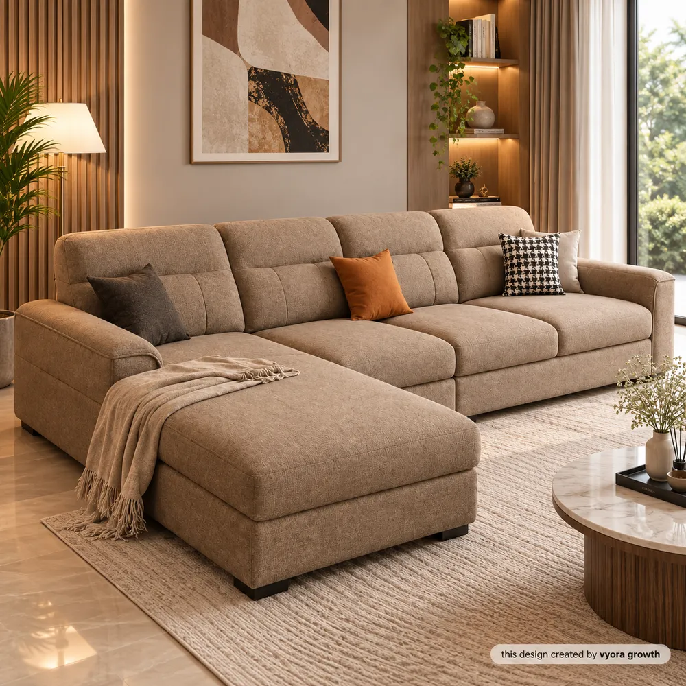 Warm Neutral Modern Living Room(1)
