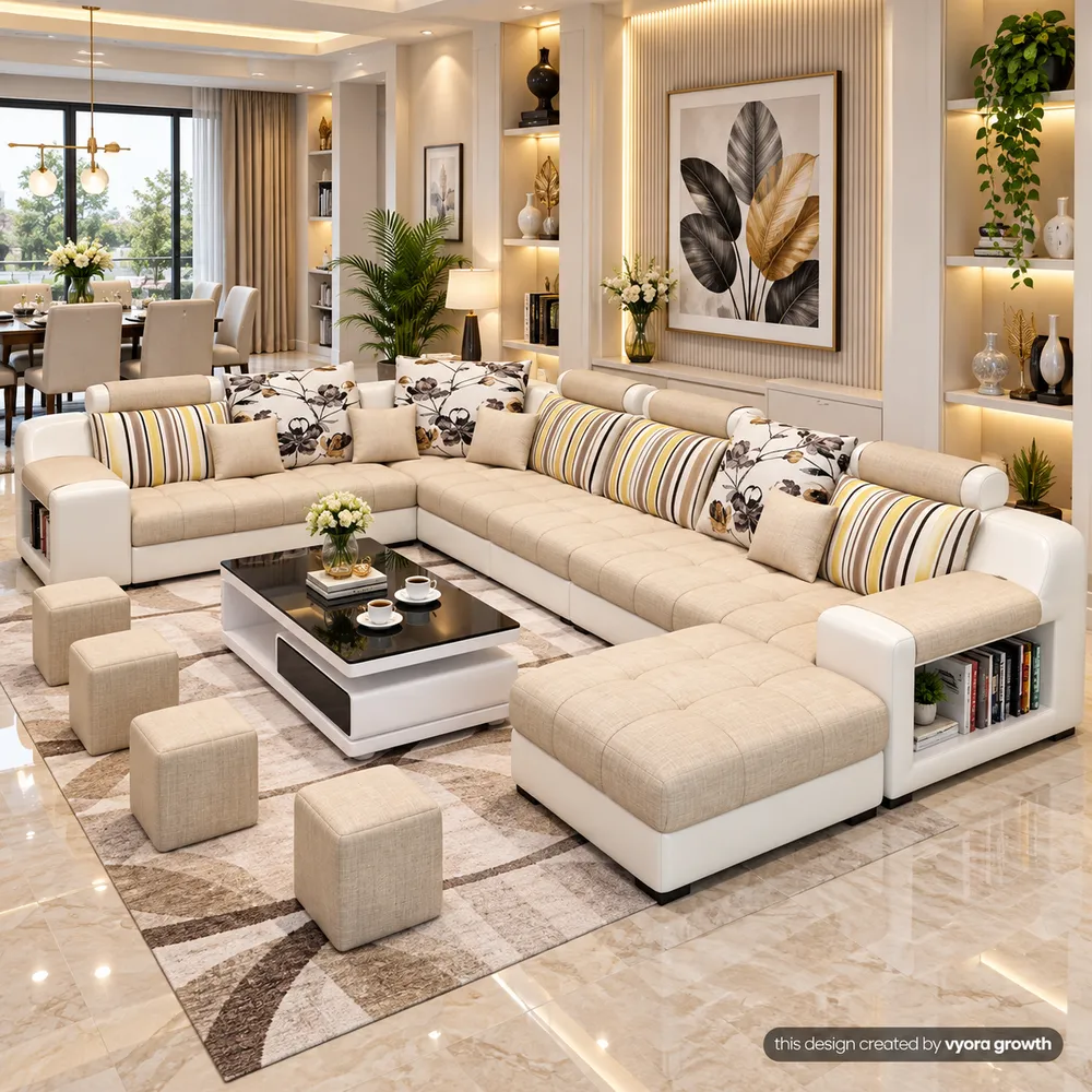 Warm Neutral Modern Living Room